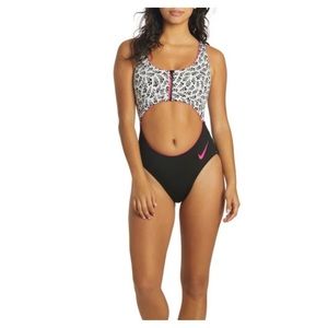 Nike Party Dots Cutout One Piece Swimsuit NWT (Size S)